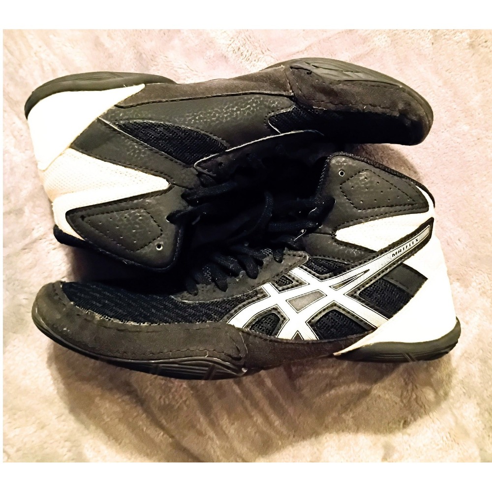 Asics Matflex 6 Wrestling Shoes Black White 1084A007 Mens 6 Womens 7.5
